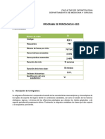 Programa de Periodoncia I-2023: Número de Orden 25