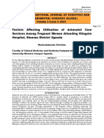 Factors Affecting Utilisation of Antenatal Care Services Among Pregnant Women Attending Kitagata Hospital, Sheema District Uganda