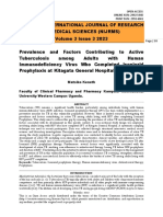 Prevalence and Factors Contributing To Active Tuberculosis Among Adults With Human