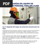 Las 4 Categorías Del Equipo de Protección Personal para Arc Flash