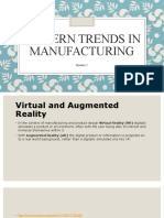 Modern Trends in Manufacturing