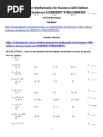 Mathematics For Business 10th Edition Salzman Clendenen Test Bank