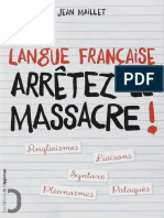 Langue Francaise Arretez Le Massacre - Jean Maillet Z Library