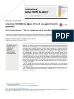 Leucemia Linfoblástica Aguda Infantil: Una Aproximación Genómica