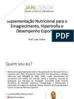 Curso SuplementaÃ Ã o Nutricional - Prof Luan Lisboa