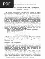 THE ECONOMICS OF MINIMUM WAGE LEGISLATION by GEORGE J. STIGLER