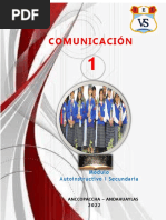 Primer Grado de Educación Secundaria Comunicación 1 2021