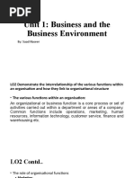 LO2 Unit 1 Business and Business Environment