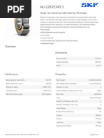 SKF NU 228 ECM - C3 Specification