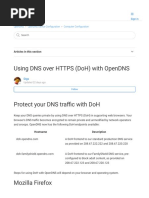 Using DNS Over HTTPS (DoH) With OpenDNS