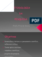 Metodologia Da Pesquisa - Aula 1