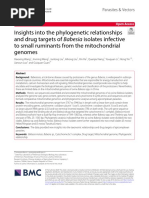 Insights Into The Phylogenetic Relationships and Drug Targets of Babesia Isolates Infective To Small Ruminants From The Mitochondrial Genomes