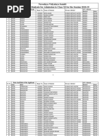 Navodaya Vidyalaya Samiti List of Selected Students For Admission To Class XI For The Session 2018-19