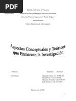 Aspectos Conceptuales y Teóricos Que Enmarcan La Investigación