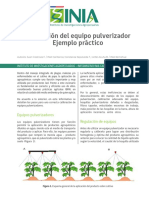 Regulación Del Equipo Pulverizador Ejemplo Práctico