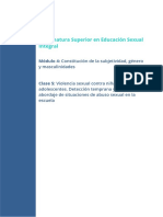 Diplomatura Superior en Educación Sexual Integral: Módulo 4: Constitución de La Subjetividad, Género y Masculinidades