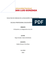 El Docente y La Integracion en Las Tic