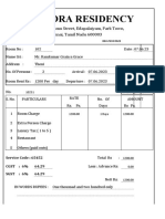 Chennai Lodge Bill