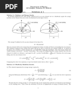 Solutions # 1: Department of Physics IIT Kanpur, Semester II, 2022-23