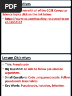 Lesson 5 Pseudocode PART 1