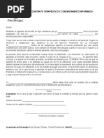 Contrato Terapéutico y Consentimiento Informado