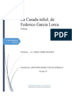 Trabajo, Poema La Casada Infiel, de Federico Garcia Lorca