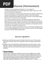 Blood Glucose (Homeostasis)