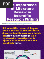 The Importance of Literature Review in Scientific Research