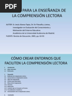 Claves para La Enseñanza de La Comprensión Lectora