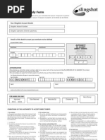 Direct Debit Reply Form: Your Slingshot Account Details