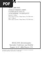 Characterizing Orbit Uncertainty Due To Atmospheric Uncertainty