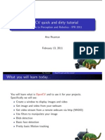 Opencv Quick and Dirty Tutorial: Introduction To Perception and Robotics - Ipr 2011