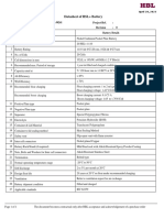 Battery HSL+ 1110 Data Sheet