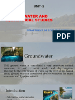 Unit 5 Ground Water