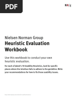 Heuristic Evaluation Workbook 1 Fillable