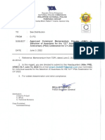 Approved Command Memorandum Circular (CMC) Re Selection of Awardees For The 121st Annual Police Service Anniveresary (PSA) Celebration For CY 2022