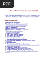 Physics For Electronics Engineering