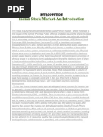 Indian Stock Market-An Introduction