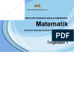 DSKP Matematik Tingkatan 1