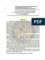 Pengaruh Berat Jenis Filler Terhadap Parameter Marshall Pada Campuran Laston (Ac - WC) Berdasarkan Spesifikasi Bina Marga 2010 Revisi 3