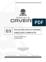 3º Simulado PMPB - Projeto Caveira - PDF GABARITO