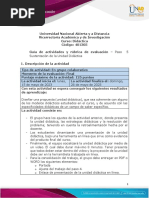 Guía de Actividades y Rúbrica de Evaluación - Paso 5 - Sustentación de La Unidad Didáctica