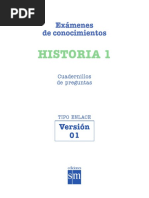 Examenes de Conocimientos HISTORIA 1