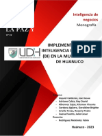 "Año de LA Unidad, Lapazy EL: Implementacion de Inteligencia de Negocios (Bi) en La Municipalidad de Huanuco