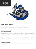 Blue Team Notes