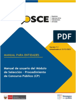 Manual de Usuario Del Modulo de Seleccion Procedimiento de Concurso Publico (CP)