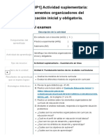 Examen - (ACDB2-15%) (SUP1) Actividad Suplementaria - Identifique Los Elementos Organizadores Del Currículo de Educación Inicial y Obligatoria