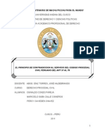 El Principio de Contradiccion Al Servicio Del Codigo Procesal Civil Peruano Del Art 57 Al 79