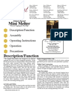 Dadant Mini Melter Operation Manual