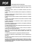 CUESTIONARIO ASPECTOS TRIBUTARIOS Adm. Empresas 2015-1